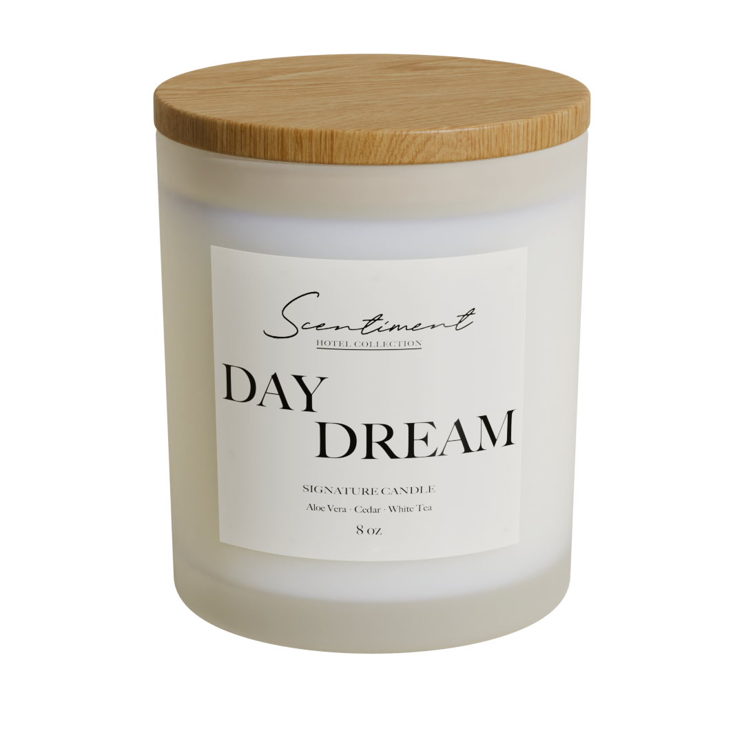 Frosted Glass Scented Candle for Relaxation